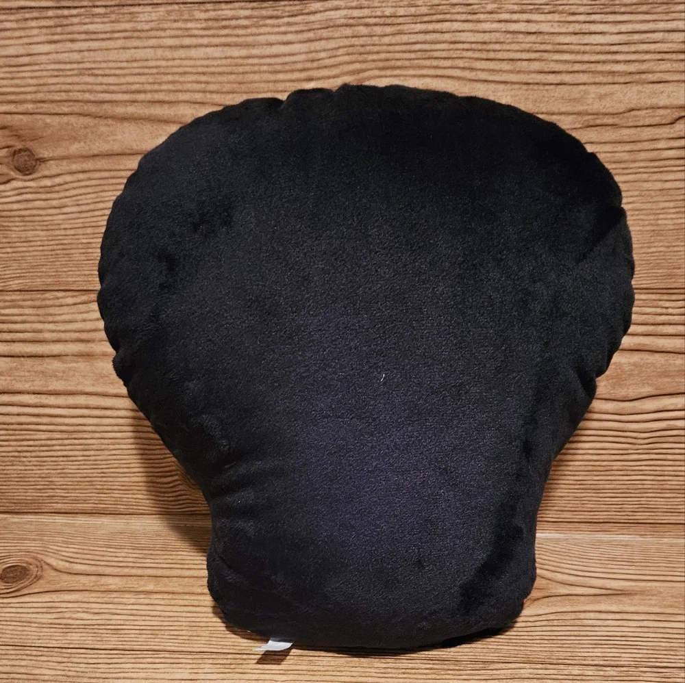 Target Bullseye Playground Halloween Skull Pillow Black